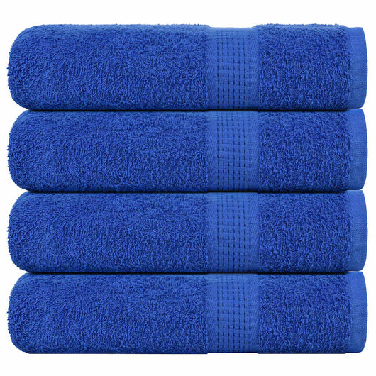 Asciugamani da Bagno 4 pz Blu 100x150cm 360g/m² 100% Cotone