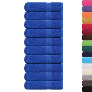 vidaXL Asciugamani da Bagno 10pz Blu 100x150cm 360g/m² 100% Cotone