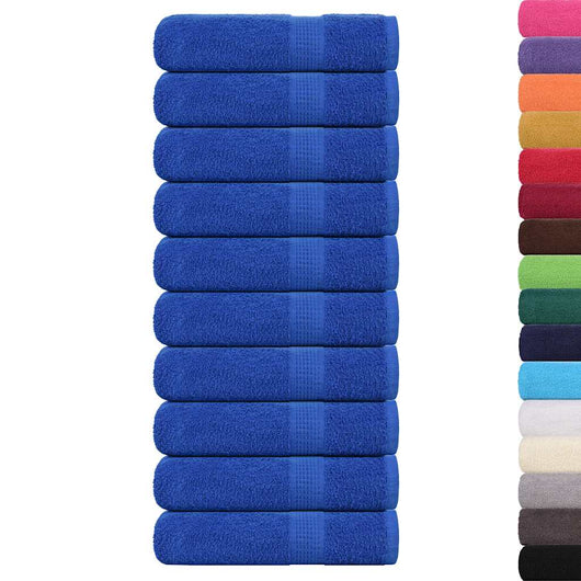 vidaXL Asciugamani da Bagno 10pz Blu 100x150cm 360g/m² 100% Cotone