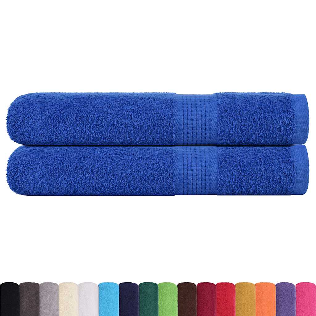 Asciugamani 2 pz Blu 100x200 cm 360 g/m² 100% Cotone 136722