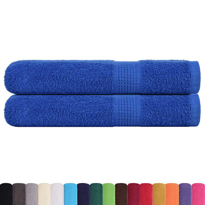 Asciugamani 2 pz Blu 100x200 cm 360 g/m² 100% Cotone 136722