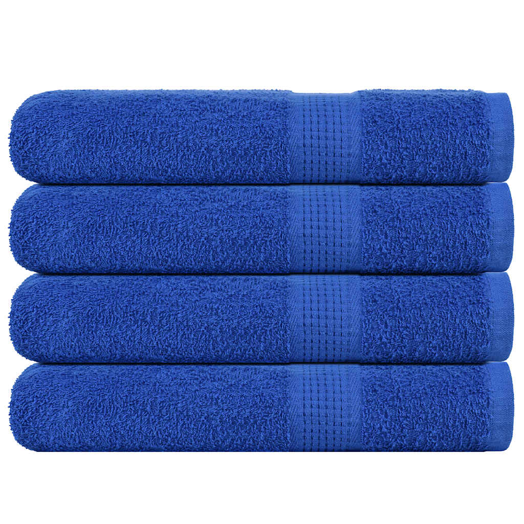 Asciugamani 4 pz Blu 100x200 cm 360 g/mÂ² 100% Cotone