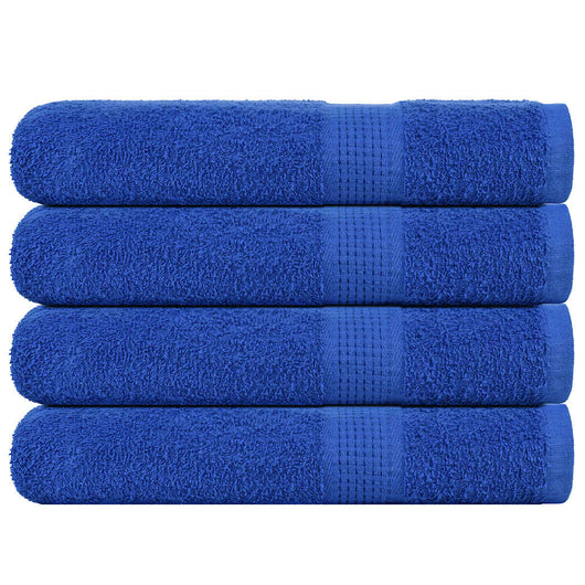 Asciugamani 4 pz Blu 100x200 cm 360 g/mÂ² 100% Cotone
