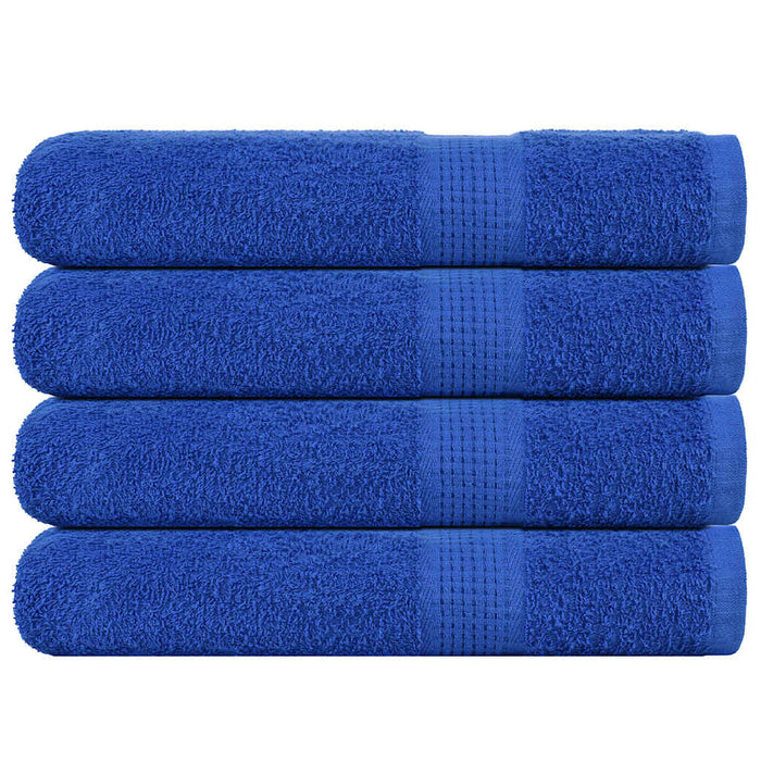 Asciugamani 4 pz Blu 100x200 cm 360 g/mÂ² 100% Cotone
