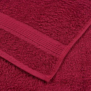 Asciugamani da Bagno 2pz Bordeaux 100x150cm 360g/m² 100% Cotone 136740