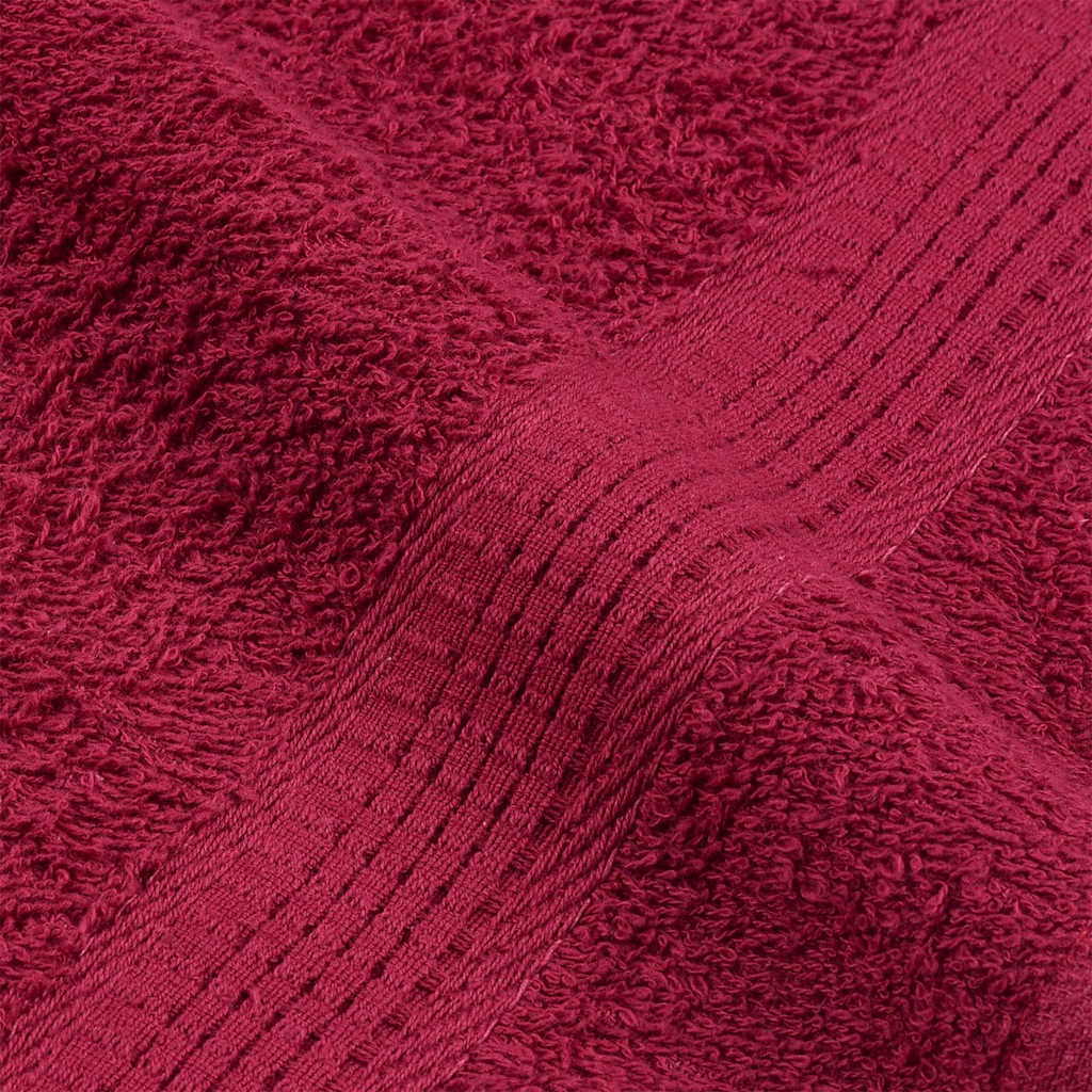 Asciugamani da Bagno 2pz Bordeaux 100x150cm 360g/m² 100% Cotone 136740