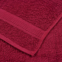 vidaXL Asciugamani 2 pz Bordeaux 100x200 cm 360 g/m² 100% Cotone