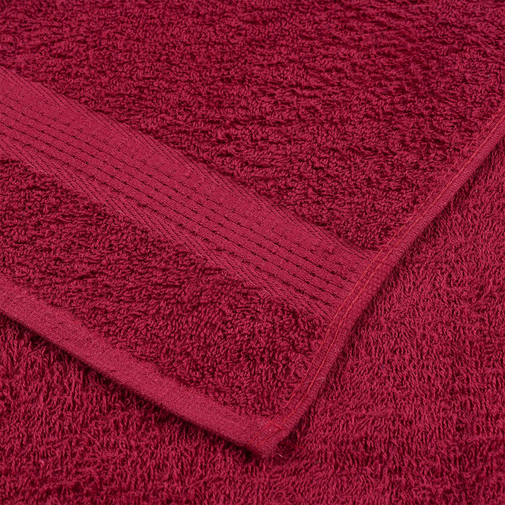 Asciugamani 10 pz Bordeaux 100x200 cm 360 g/m² 100% Cotone 136748