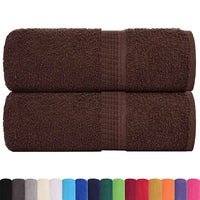 vidaXL Asciugamani da bagno 2 pz FROGN Marrone 30x30 cm 100% Cotone