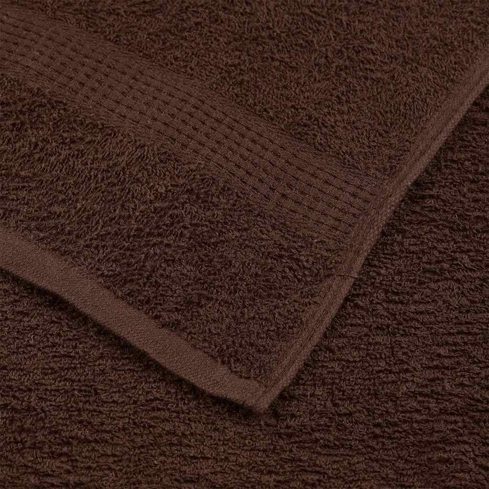vidaXL Asciugamani da bagno 2 pz FROGN Marrone 30x30 cm 100% Cotone