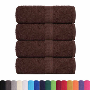 vidaXL Asciugamani da bagno 4 pz FROGN Marrone 30x30 cm 100% Cotone