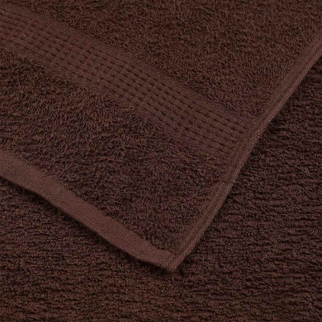 vidaXL Asciugamani da bagno 4 pz FROGN Marrone 30x30 cm 100% Cotone