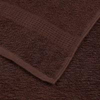 Asciugamani Ospiti 10 pz Marrone 30x50 cm 360 g/mÂ² 100% Cotone