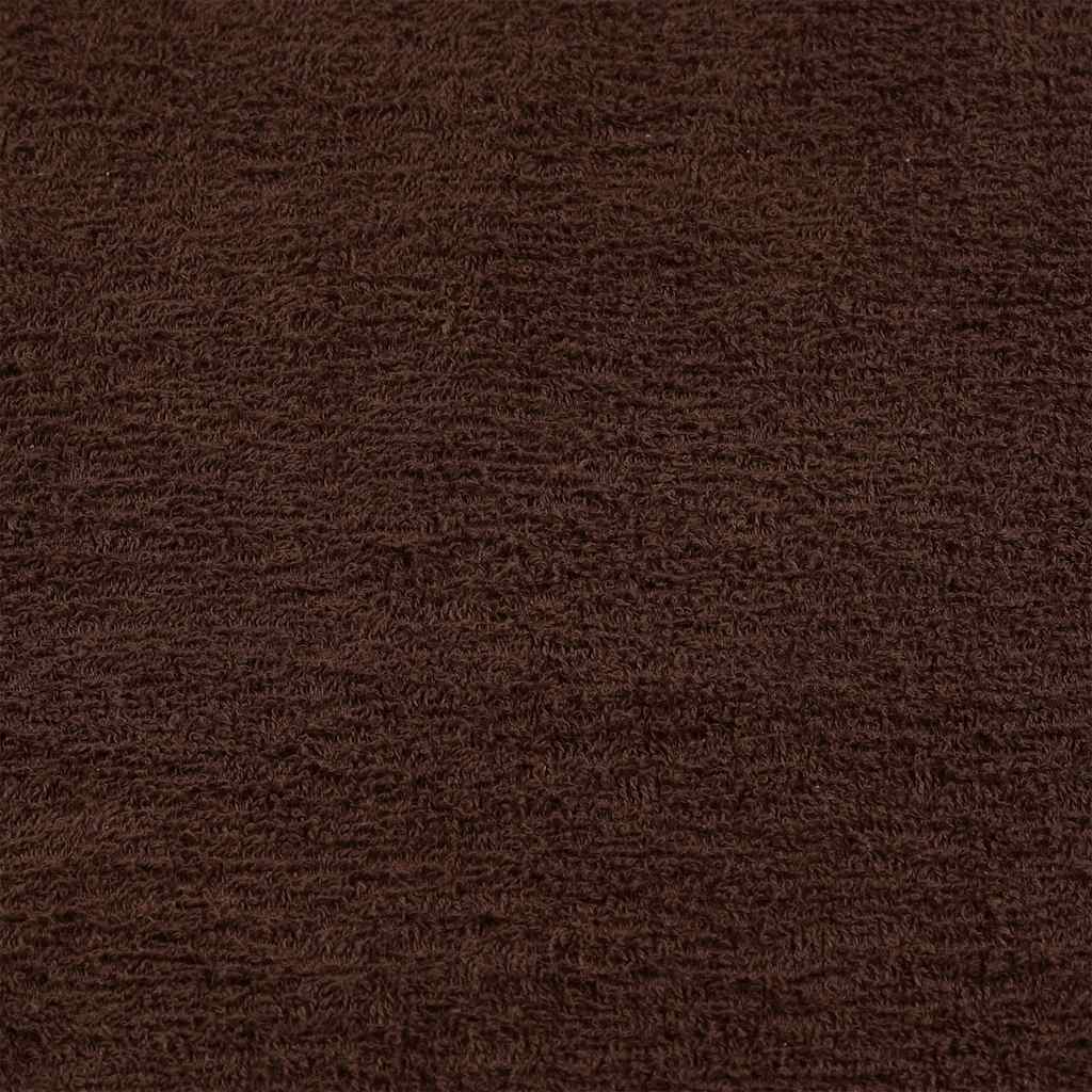 Asciugamani da Bagno 10pz Marrone 100x150cm 360g/m² 100% Cotone 136766