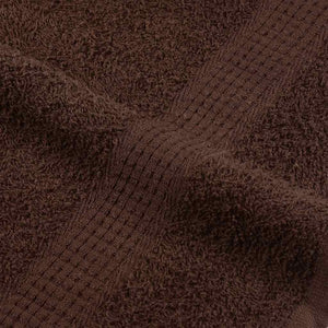 vidaXL Asciugamani 2 pz Marrone 100x200 cm 360 g/m² 100% Cotone