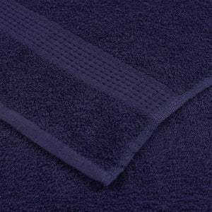 vidaXL Asciugamani da bagno 10 pz FROGN Blu navy 30x30 cm 100% cotone