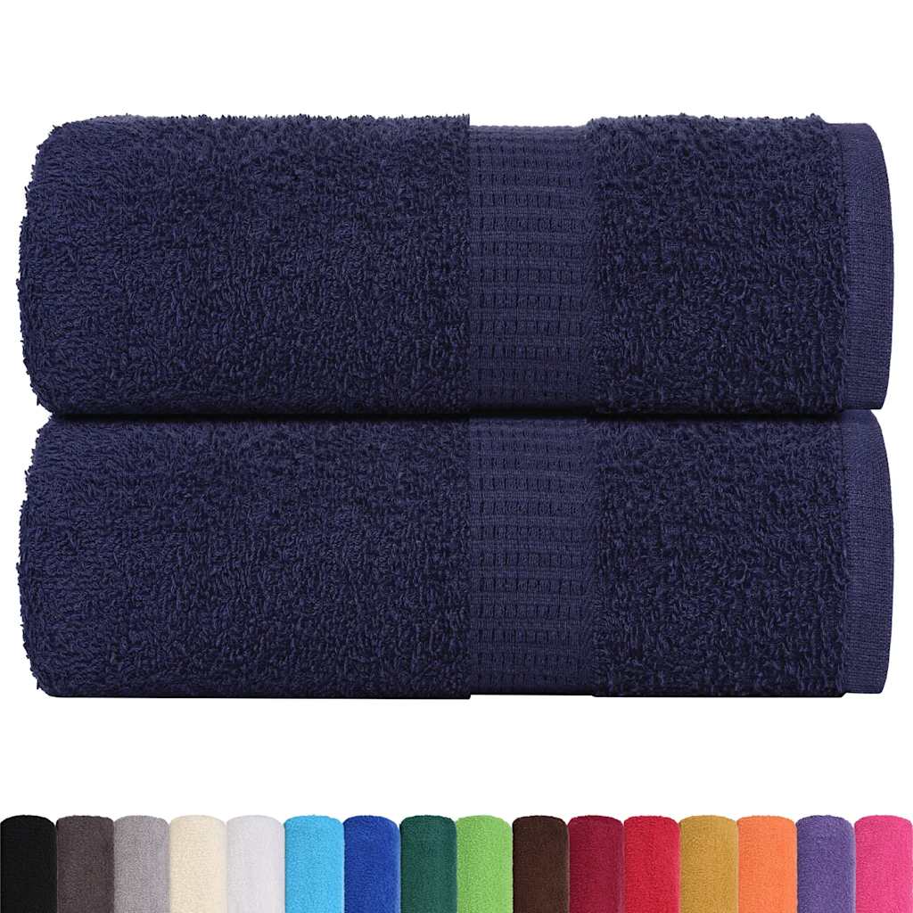 Asciugamani Ospiti 2 pz Blu Marino 30x50cm 360 g/m² 100% Cotone 136779