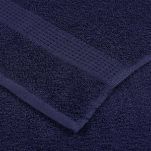 vidaXL Asciugamani Ospiti 2 pz Blu Marino 30x50cm 360 g/m² 100% Cotone
