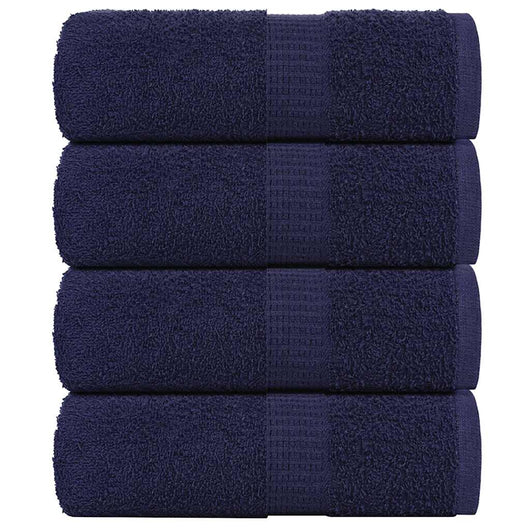 Asciugamani Ospiti 4 pz Blu Marino 30x50cm 360 g/m² 100% Cotone 136780