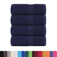Asciugamani Ospiti 4 pz Blu Marino 30x50cm 360 g/m² 100% Cotone 136780