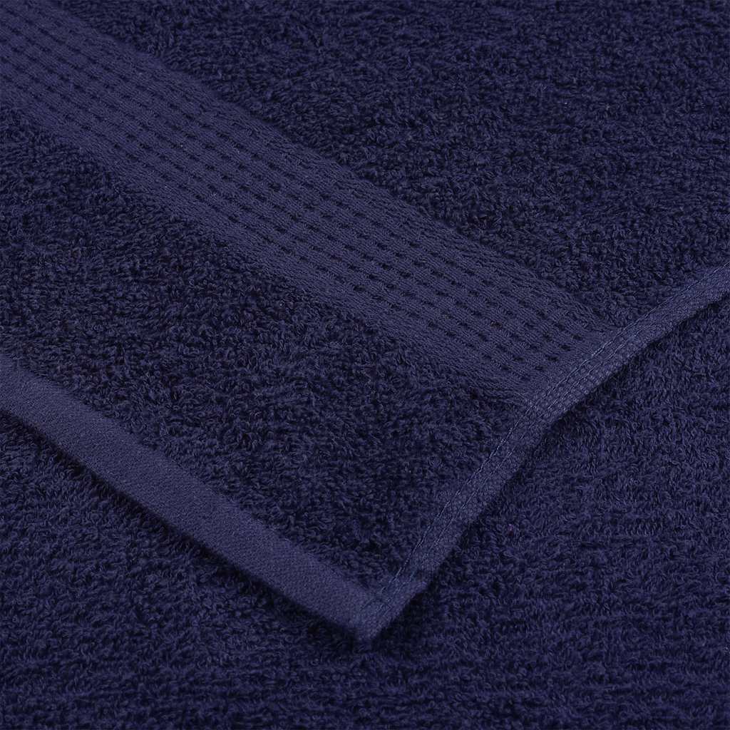 Asciugamani 2 pz Blu Marino 50x100 cm 360 g/m² 100% Cotone 136782