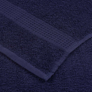 Asciugamani 2 pz Blu Marino 50x100 cm 360 g/mÂ² 100% Cotone