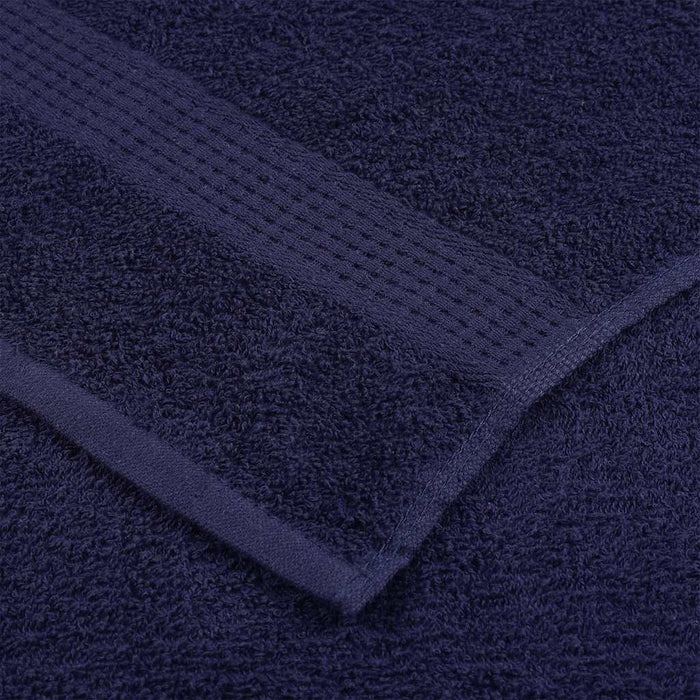 Asciugamani 2 pz Blu Marino 50x100 cm 360 g/mÂ² 100% Cotone