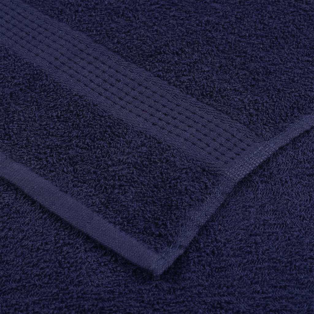 vidaXL Asciugamani 10 pz Blu Marino 50x100 cm 360 g/m² 100% Cotone
