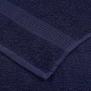 vidaXL Asciugamani 10 pz Blu Marino 50x100 cm 360 g/m² 100% Cotone