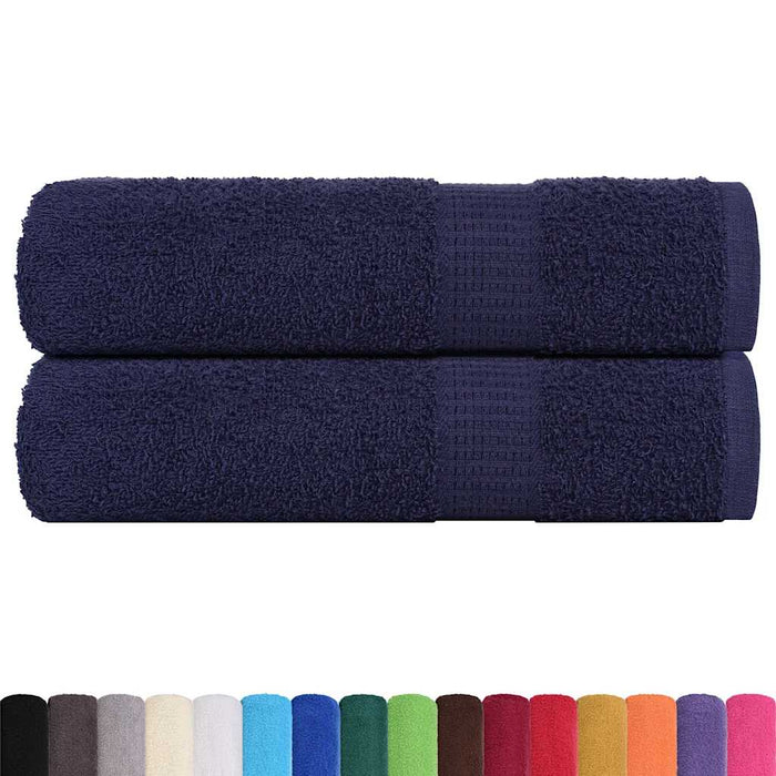vidaXL Asciugamani Doccia 2 pz Blu Marino 70x140cm 360g/m² 100% Cotone