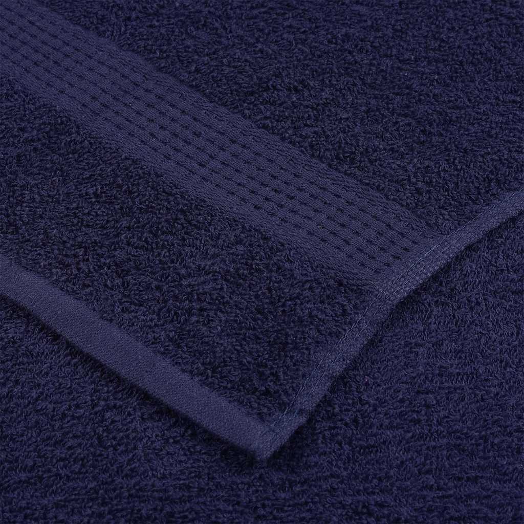 Asciugamani Doccia 2 pz Blu Marino 70x140cm 360g/m² 100% Cotone 136785