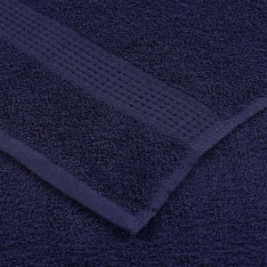 Asciugamani 2 pz Blu Marino 100x200 cm 360 g/m² 100% Cotone 136794