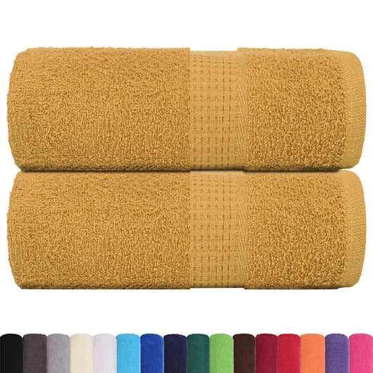 vidaXL Asciugamani da bagno 2 pz FROGN Oro 30x30 cm 100% Cotone