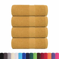 vidaXL Asciugamani da bagno 4 pz FROGN Oro 30x30 cm 100% Cotone