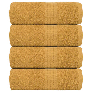 Asciugamani Ospiti 4 pz Oro 30x50 cm 360 g/m² 100% Cotone