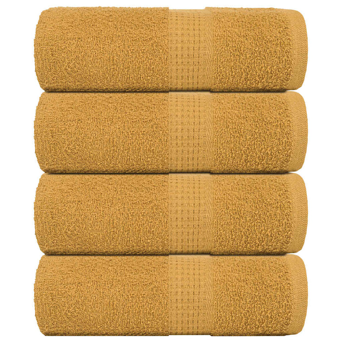Asciugamani Ospiti 4 pz Oro 30x50 cm 360 g/m² 100% Cotone