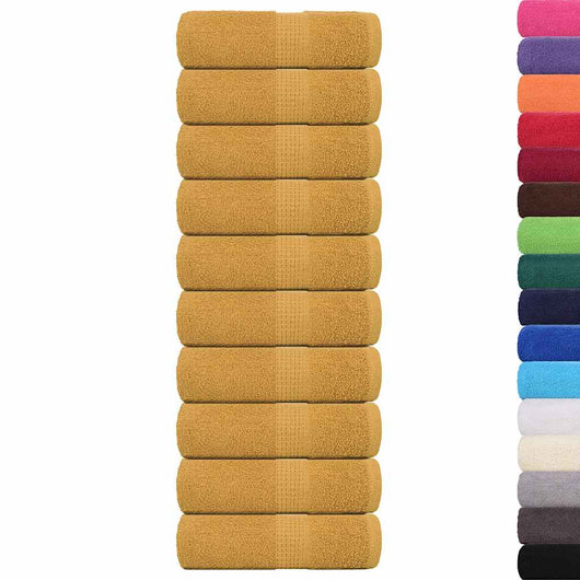 Asciugamani Ospiti 10 pz Oro 30x50 cm 360 g/m² 100% Cotone 136805