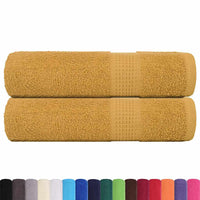 Asciugamani Doccia 2 pz Oro 70x140 cm 360 g/m² 100% Cotone 136809