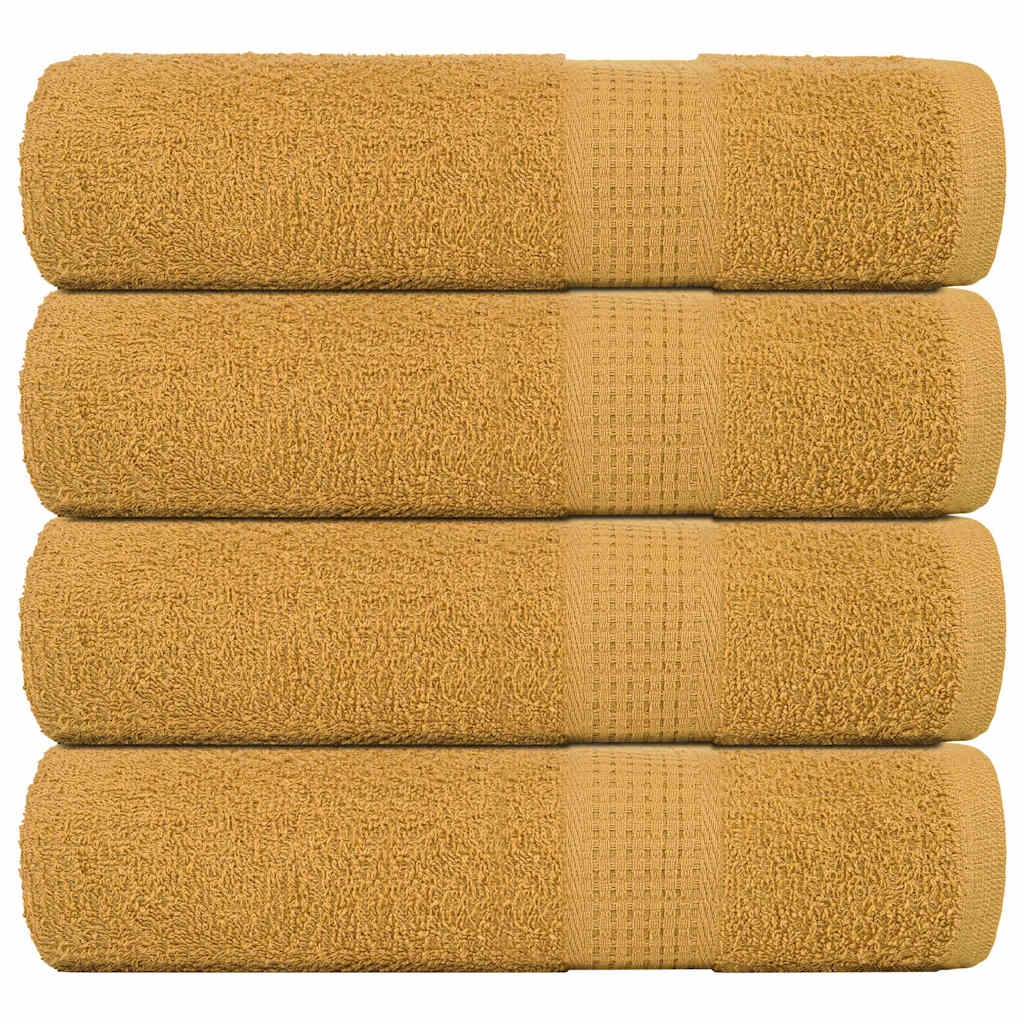 Asciugamani Doccia 4 pz Oro 70x140 cm 360 g/m² 100% Cotone 136810