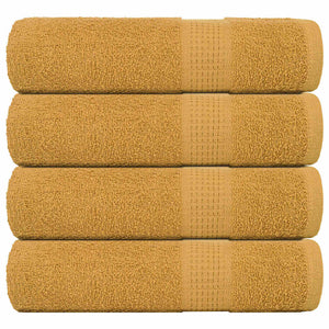 Asciugamani Doccia 4 pz Oro 70x140 cm 360 g/m² 100% Cotone 136810