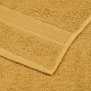 Asciugamani da Bagno 2 pz Oro 100x150 cm 360 g/m² 100% Cotone 136812