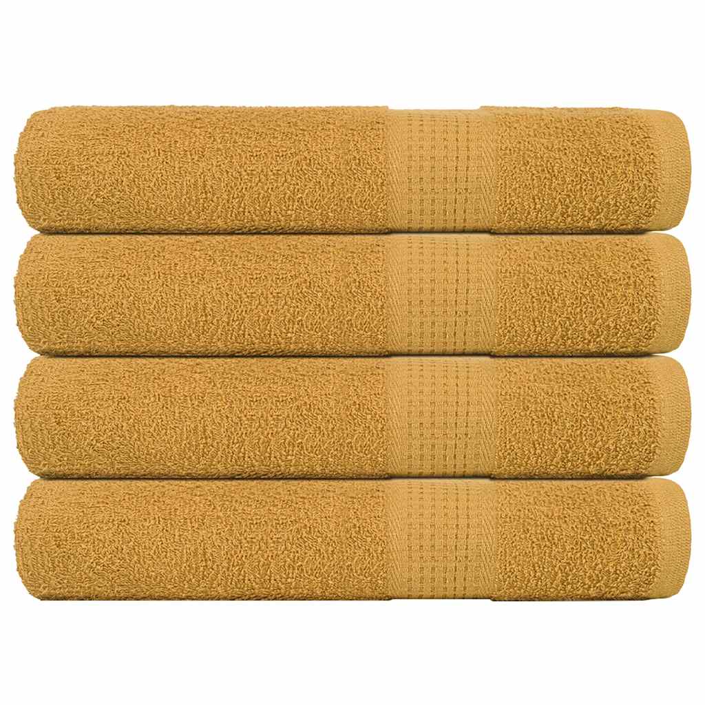 Asciugamani 4 pz Oro 100x200 cm 360 g/m² 100% Cotone 136819