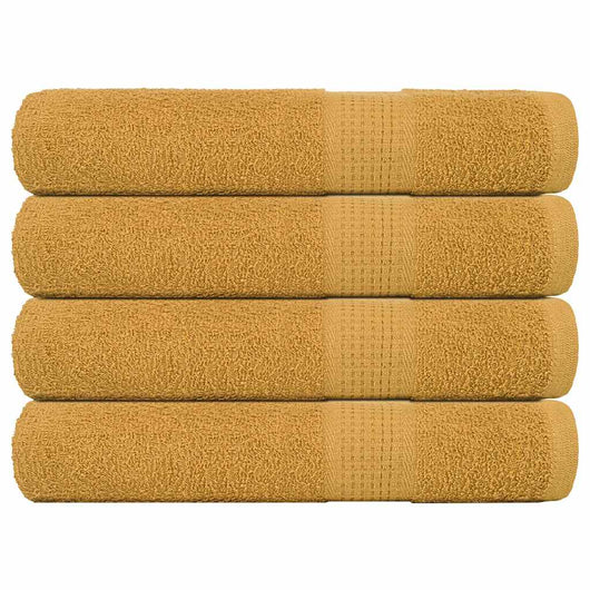 Asciugamani 4 pz Oro 100x200 cm 360 g/m² 100% Cotone 136819