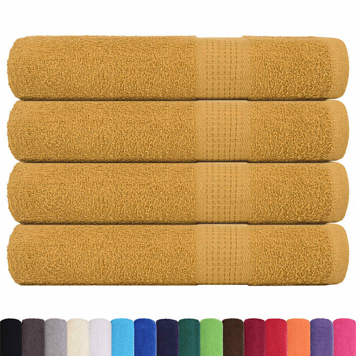 Asciugamani 4 pz Oro 100x200 cm 360 g/m² 100% Cotone 136819