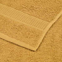 vidaXL Asciugamani 10 pz Oro 100x200 cm 360 g/m² 100% Cotone
