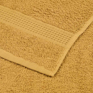 vidaXL Asciugamani 10 pz Oro 100x200 cm 360 g/m² 100% Cotone