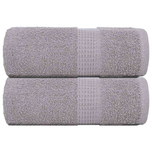 Asciugamani per Sapone 2 pz Grigio 30x30cm 360 g/m² 100% Cotone