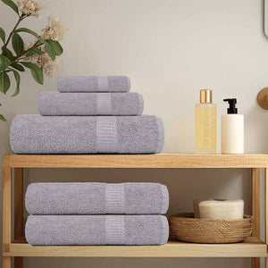 Asciugamani da bagno 4 pz FROGN Grigio 30x30 cm 100% cotone 136825