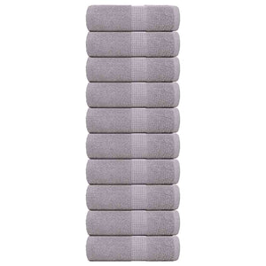 Asciugamani per Sapone 10 pz Grigio 30x30cm 360g/m² 100% Cotone