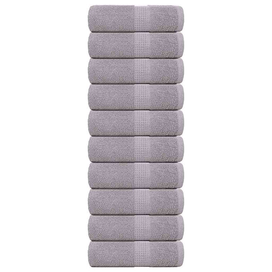 Asciugamani per Sapone 10 pz Grigio 30x30cm 360g/m² 100% Cotone